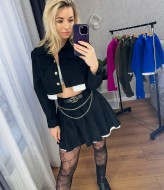 Костюм короткий пиджак и юбка MIS-126A580