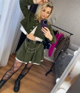 Костюм короткий пиджак и юбка MIS-126A580