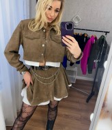 Костюм короткий пиджак и юбка MIS-126A580