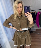 Костюм короткий пиджак и юбка MIS-126A580