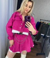 Костюм короткий пиджак и юбка MIS-126A580