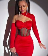 Платье с корсетом YLM-657A380