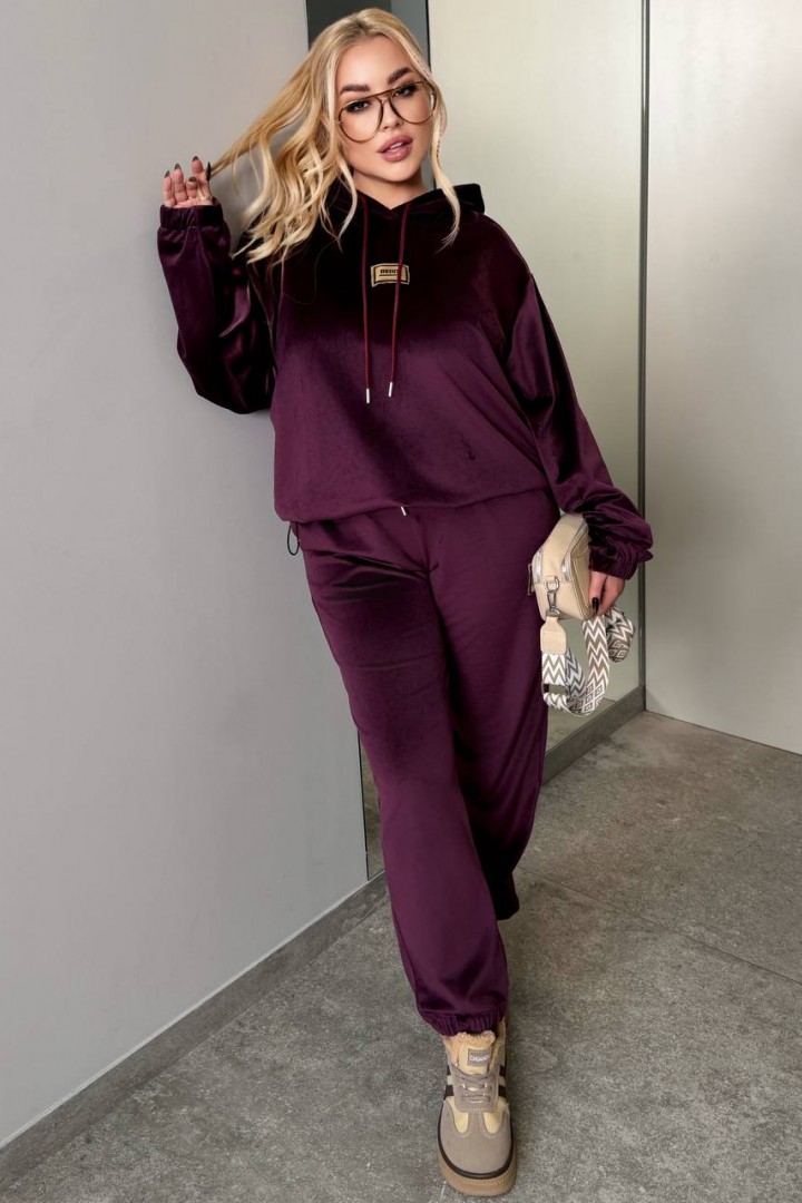 Спортивный костюм женский велюровый  DOL-409A750