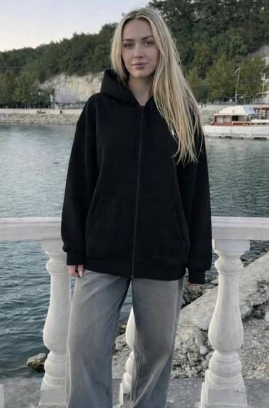 Женский зип-худи с накатом LK-369A450