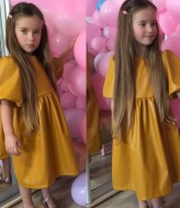 Кожаное детское платье NJ-NN-1006A350