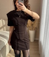 Лаконічна сукня з баскою IMMA-450A550