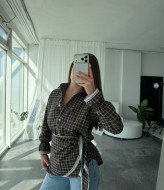 Сорочка з баскою з мереживом VOL-745A650