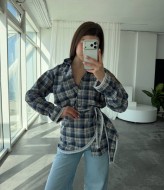 Сорочка з баскою з мереживом VOL-745A650