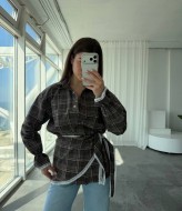 Сорочка з баскою з мереживом VOL-745A650