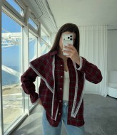 Сорочка з баскою з мереживом VOL-745A650