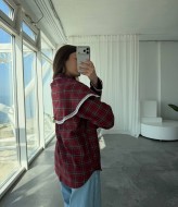 Сорочка з баскою з мереживом VOL-745A650