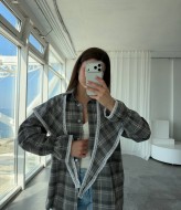 Сорочка з баскою з мереживом VOL-745A650