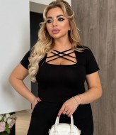 Футболка з цікавим декольте ELR-4032A400