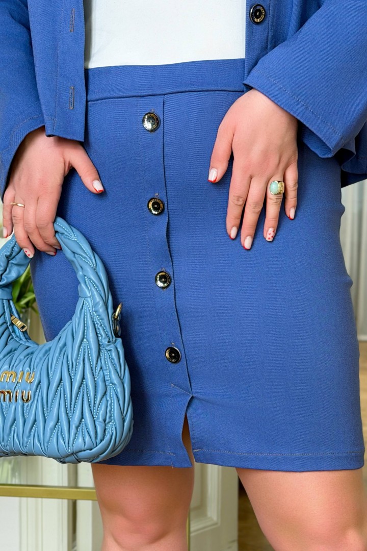 Стильный джинсовый костюм двойка OLI-1456A880