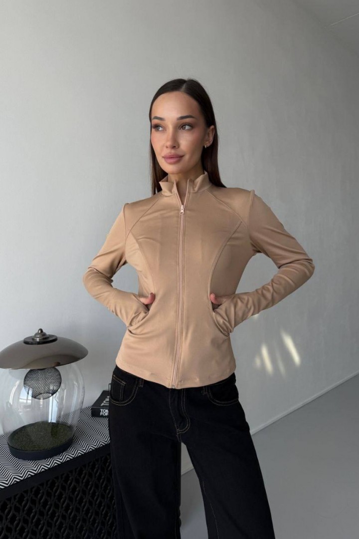 Зручний лонгслів на блискавці MIK-8077A390