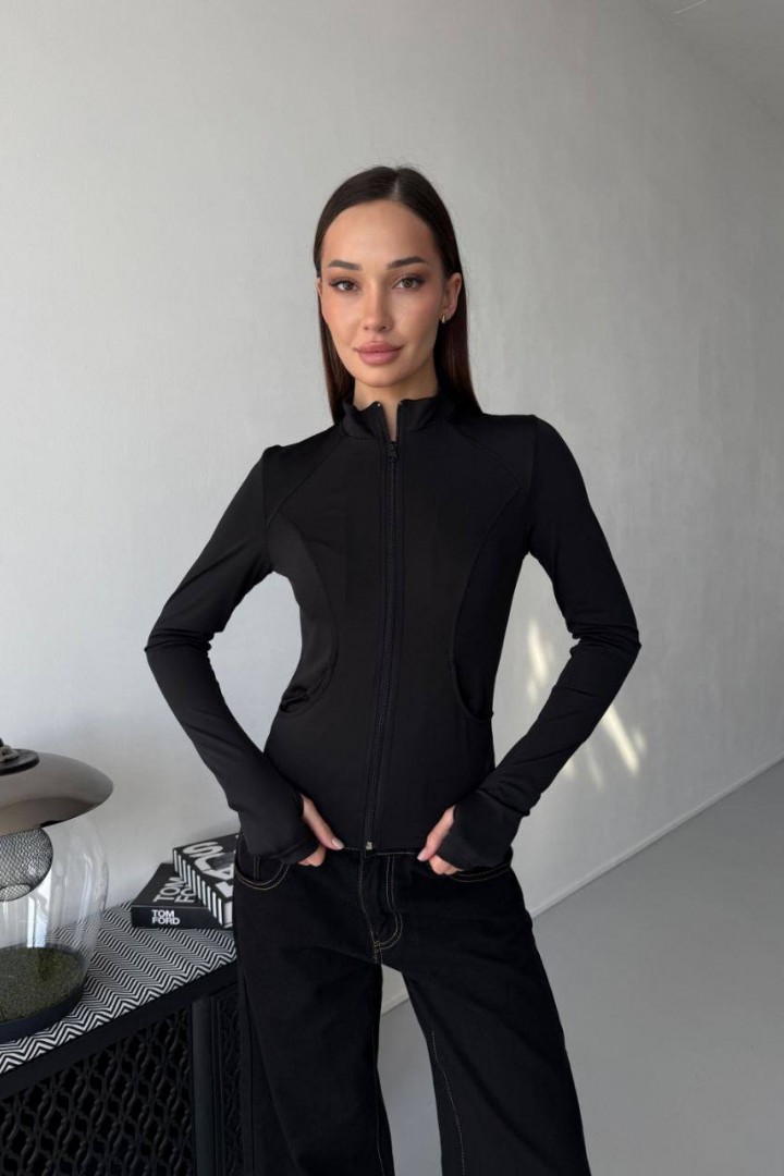 Зручний лонгслів на блискавці MIK-8077A390