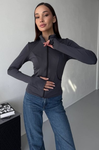 Зручний лонгслів на блискавці MIK-8077A390 Зручний лонгслів на блискавці MIK-8077A390