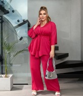 Шелковый брючный костюм женский AZ-100A450