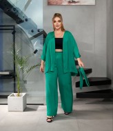 Шелковый брючный костюм женский AZ-100A450