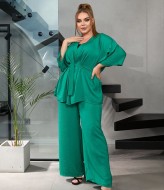 Шелковый брючный костюм женский AZ-100A450