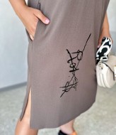 Трикотажное платье летнее  NJ-ELR-1080A550