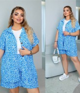 Летний костюм женский с шортами и рубашкой OLI-1379A570