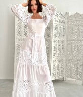 Длинное летнее платье с рукавами  EST-5450A400