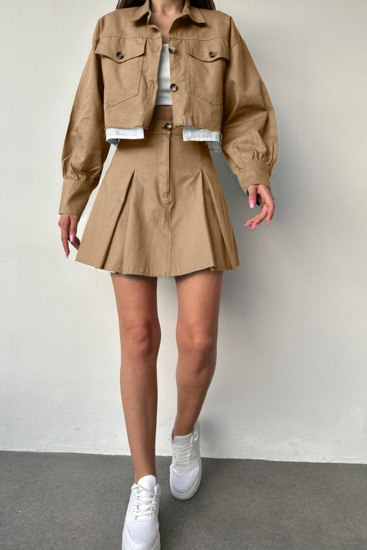 Костюм:юбка и пиджак с кружевной отделкой цены, купить в интернет-магазине Leomax24