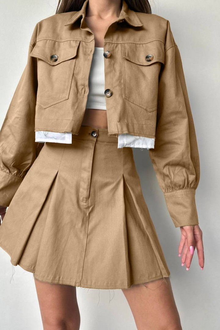 Костюм юбка и укороченный пиджак NK-9052A500