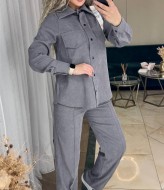 Вельветовый брючный костюм женский  IMMA-310A520