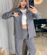 Вельветовый брючный костюм женский  IMMA-310A520