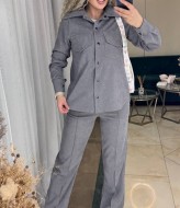 Вельветовый брючный костюм женский  IMMA-310A520