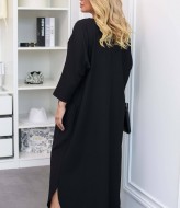 Платье длинное черное  VL-1042A600