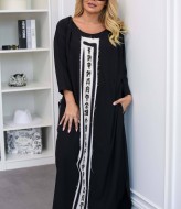 Платье длинное черное  VL-1042A600