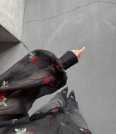 Прозрачная черная блузка  LID-608A1000