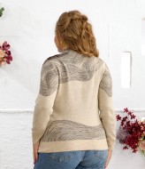 Трикотажная кофта на молнии женская  MAX-633A750