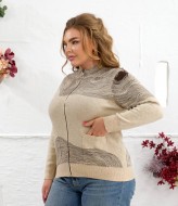 Трикотажная кофта на молнии женская  MAX-633A750