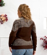 Трикотажная кофта на молнии женская  MAX-633A750