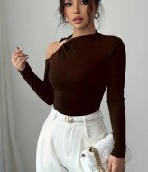 Стильный лонгслив с открытым плечом KC-3354A350