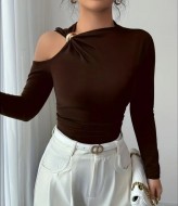 Стильный лонгслив с открытым плечом KC-3354A350