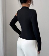 Стильный лонгслив с открытым плечом KC-3354A350