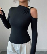 Стильный лонгслив с открытым плечом KC-3354A350