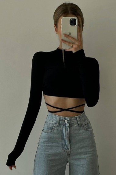 Замшевый топ на завязках DMP-A043A200