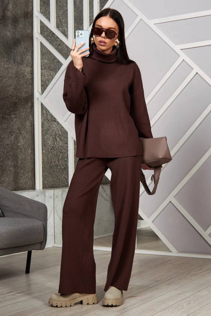 Тёплый брючный костюм из ангоры IMMA-424A630