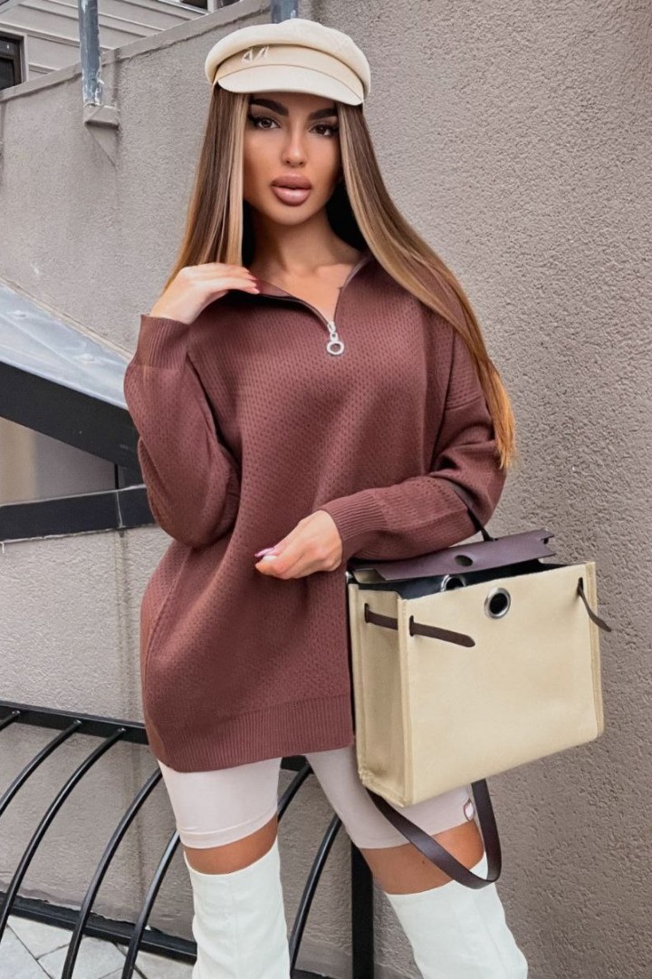 Светр з блискавкою оверсайз IB-1145A670