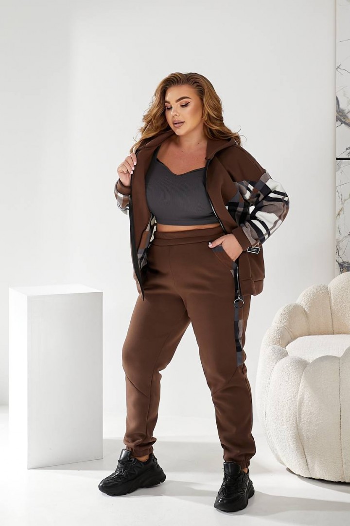 Костюм кофта с капюшоном и брюки MOV-215A820