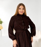 Вельветовое платье с воланом TS-463A530