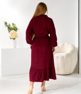 Вельветовое платье с воланом TS-463A530