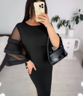 Нарядное черное платье LOU-1299A690