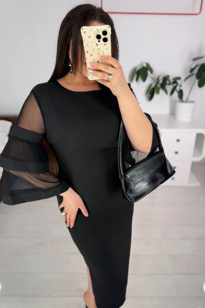 Нарядное черное платье LOU-1299A690